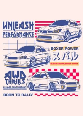 Subaru Rally Car Print