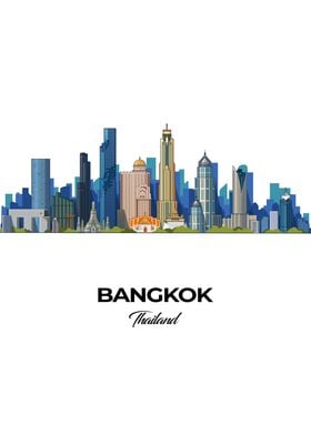 Bangkok Skyline Illustration