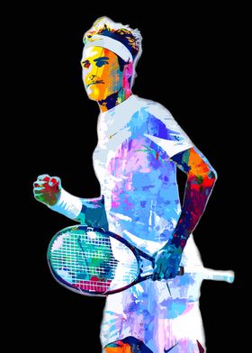 Roger Federer Tennis Art