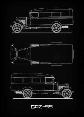 GAZ-55 Vintage Bus