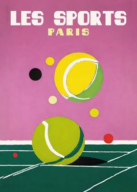 Les Sports Paris Tennis Poster