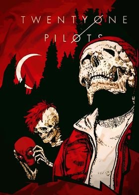 Twenty One Pilots Skull Art