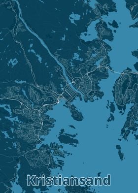 Kristiansand City Map