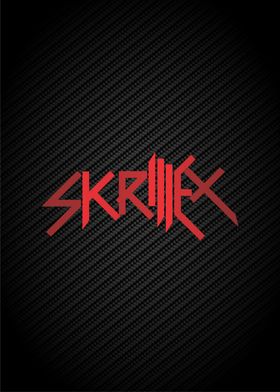 Skrillex Logo on Carbon Fiber