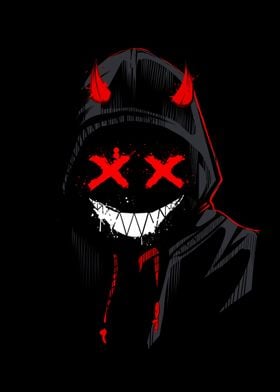 Red X Hoodie Demon