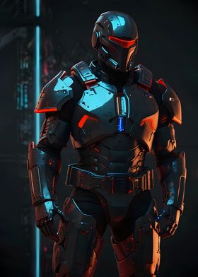 Futuristic Armored Soldier