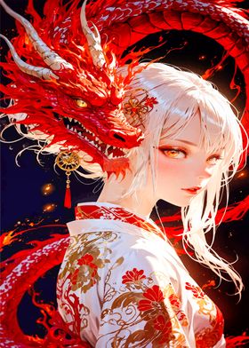 Dragon Kimono Woman