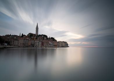 Coastal Town of Rovinj at Sunset