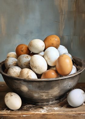 Bowl of Eggs Still Life