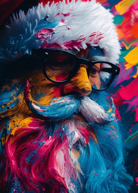 Santa Claus Paint Splash