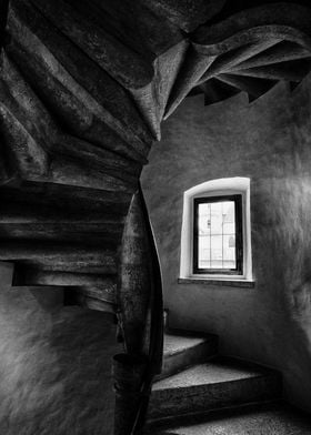 Spiral Staircase and Window