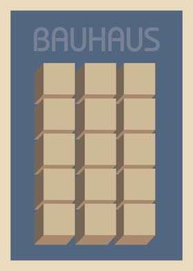 Bauhaus Geometric Poster