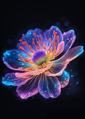 Glowing Flower Art