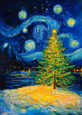 Starry Night Christmas Tree