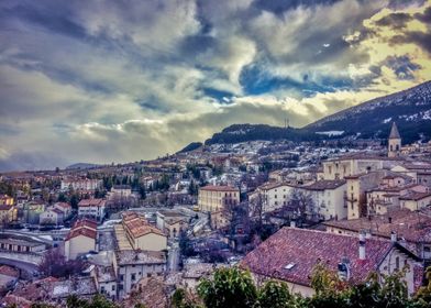 Pescocostanzo Italian Town Landscape