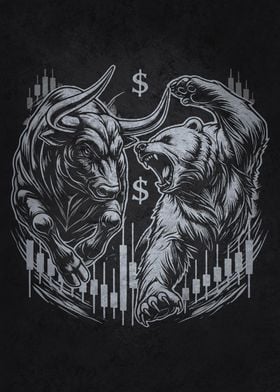 Bull vs Bear Stock Market - Forex, Day Trader, Trading