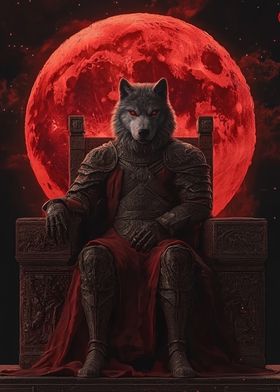 Wolf King on Throne