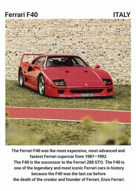 Ferrari F40 Supercar