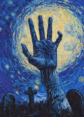 Starry Night Hand Graveyard