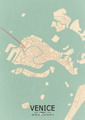 Venice Vintage Map