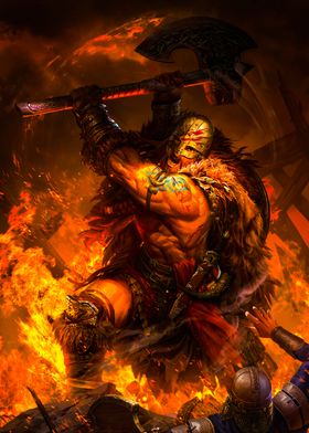 king Warrior in Flames