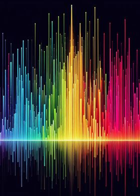 Rainbow Abstract Art Vibrant Equalizer