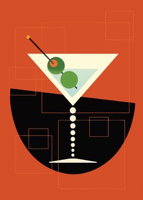 Martini Glass Illustration