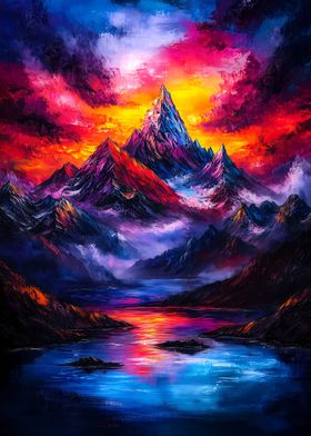 Mountain Sunset Landscape