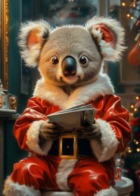 Koala Santa Claus