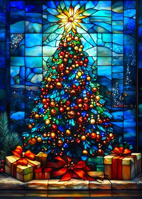 Stained Glass Christmas Tree