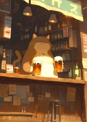 Cat at the Bar