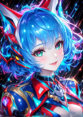 Anime Girl in Futuristic Armor