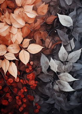 Autumn Leaves and Berries