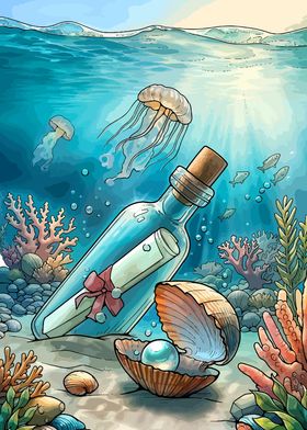 Bottle Love Underwater