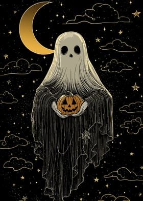 Ghost with Pumpkin