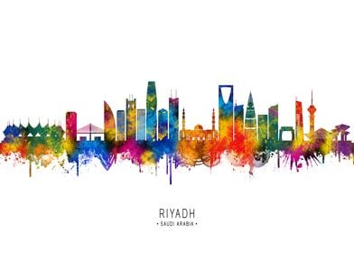 Riyadh Skyline Watercolor