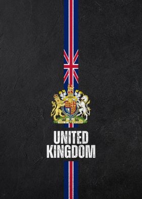 UK Flag on Black Background