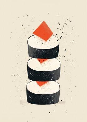 Sushi Stack Art Print