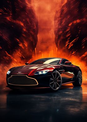 Aston Martin Supercar art