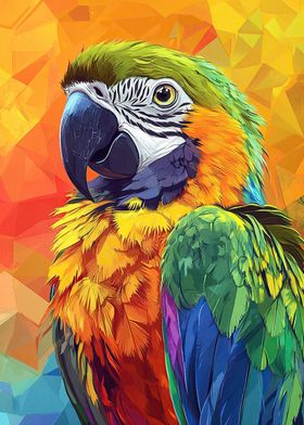 Colorful Parrot Painting