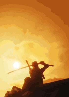 sekiro Silhouette Sunset