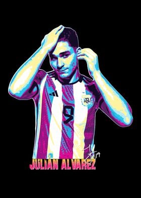 Julian Alvarez Football Art