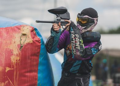 Paintball Player Action