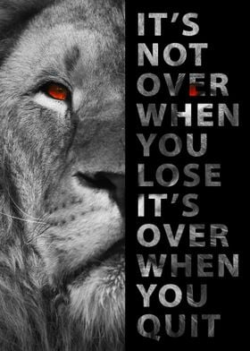 Lion with Motivational Quote