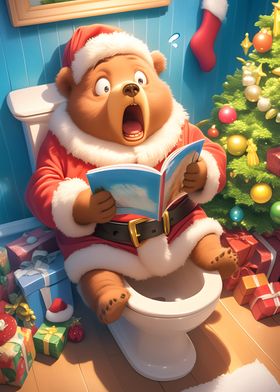 Surprised Santa Bear