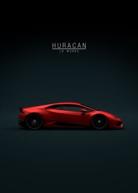 Red 2015 Lamborghini Huracan LB Works - Green Tint