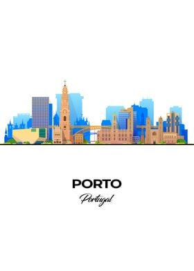 Porto Skyline Illustration