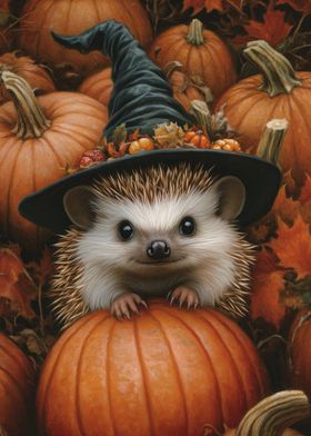 Hedgehog in Witch Hat