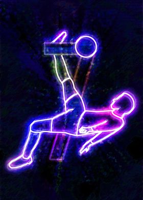 Neon Soccer Player 7