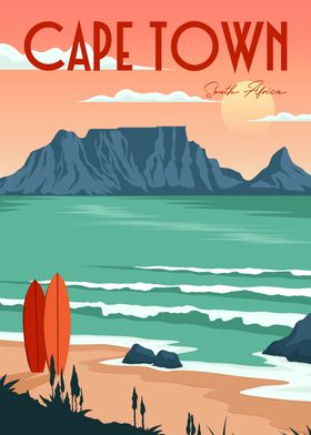 Cape Town Travel Poster